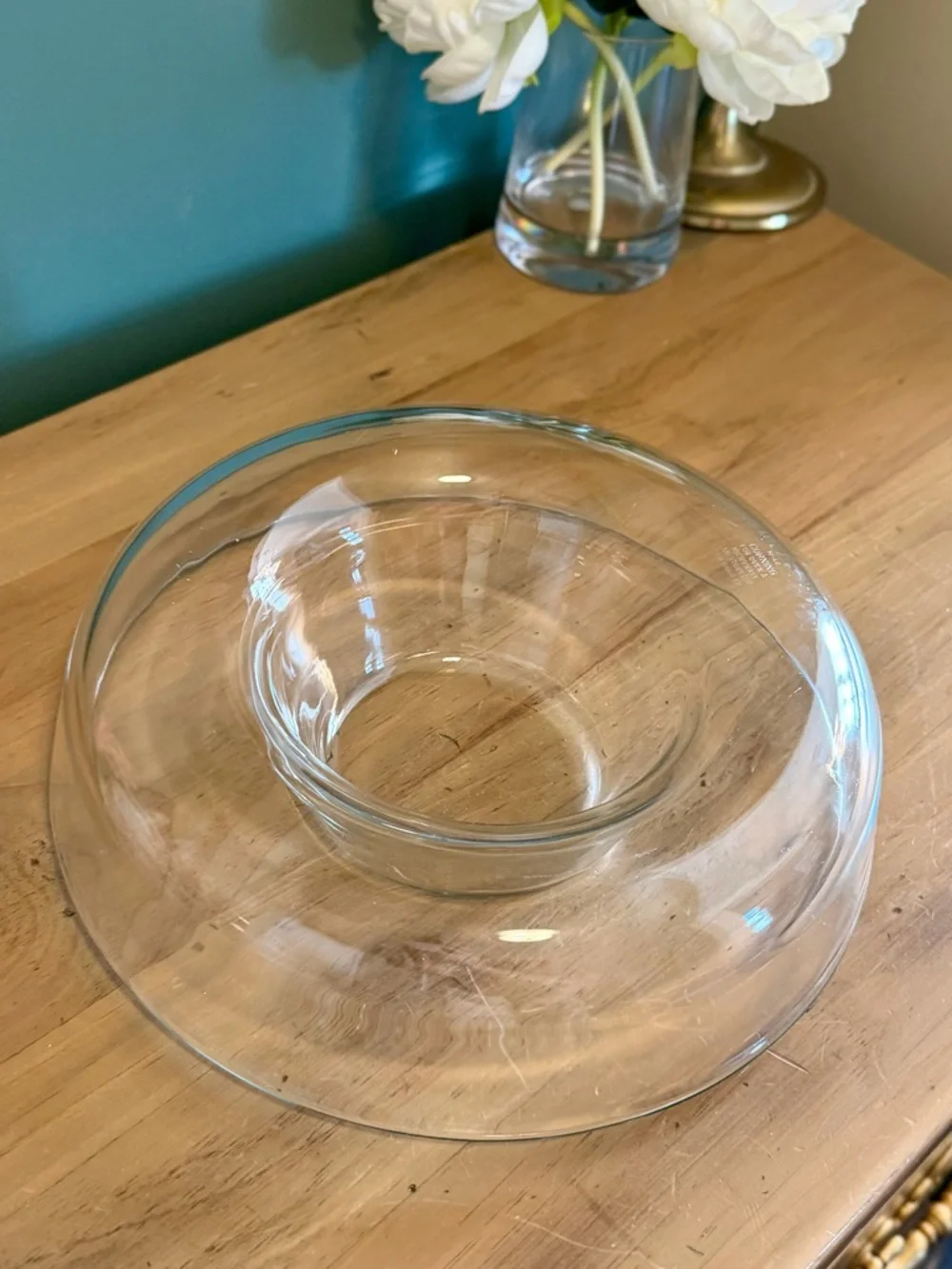 Pyrex Clear Glass Chip and Dip Bowl Set - Picture 2 of 7